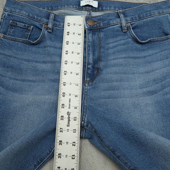 Loft Jeans Women's Size 12P Blue High-Rise Bootcut Denim 27" Inseam Stretch - Picture 8 of 16